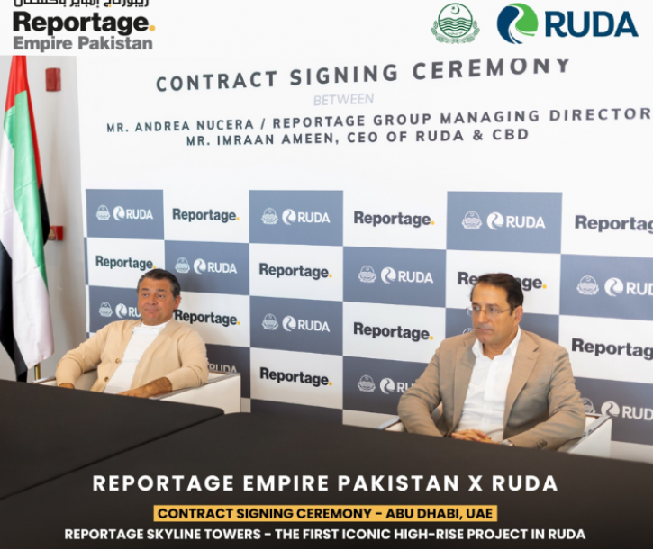 Mr. Andrea Nucera, Managing Director of Reportage Group, Sign Landmark AED 1 Billion Agreement with RUDA in Abu Dhabi to Transform Pakistan’s Real Estate Landscape